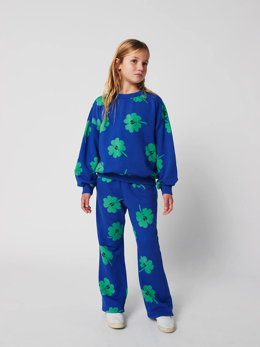 Rozszerzane spodnie joggersy Kids Lucky Clover all over