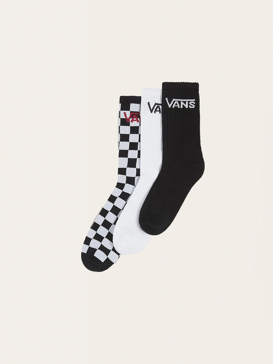 Skarpetki Classic Vans Crew 3 szt. Black / White