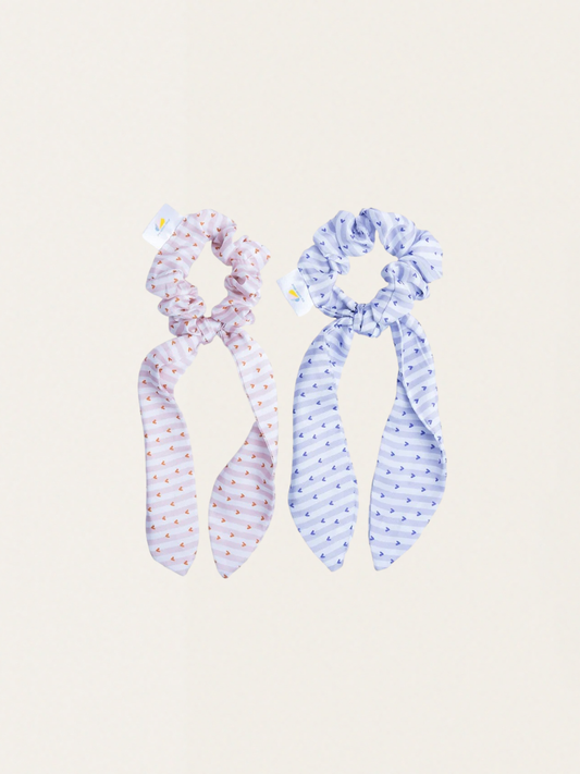 Gumki do włosów 2 szt. Scrunchie with bow