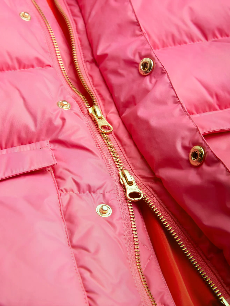 Kurtka puchowa z kapturem Puffer Pink