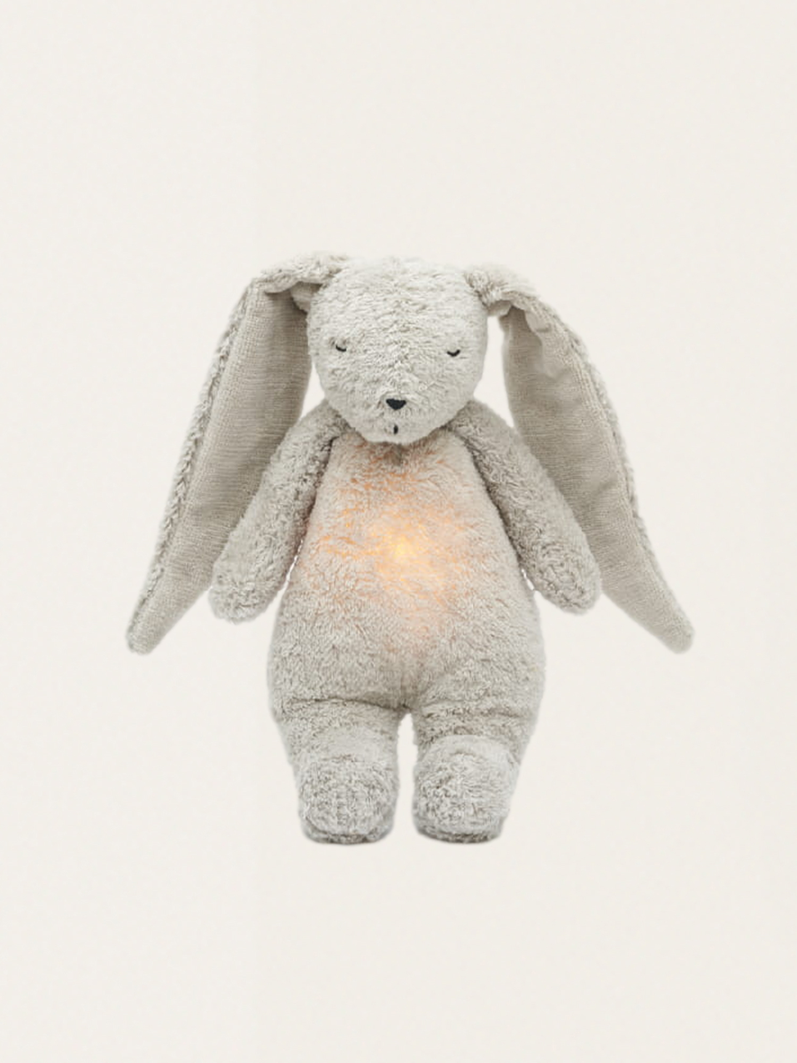 Moonie Organic 2.0 Humming Bunny with Night Light Gray