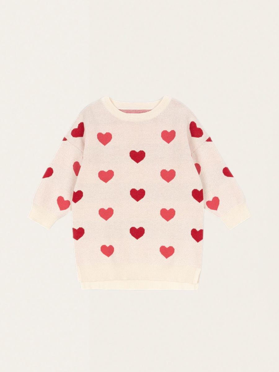 Dzianinowa sukienka Lapis Coeur Colore Duo Pink
