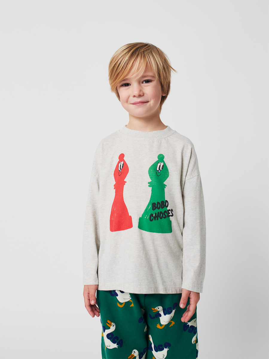 Bawełniany long sleeve Kids Checkmate