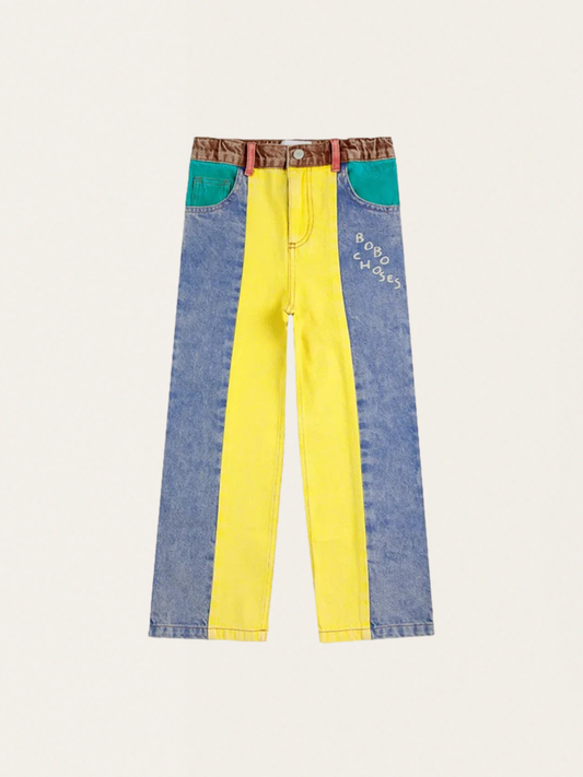 Spodnie denimowe Kids Color Block