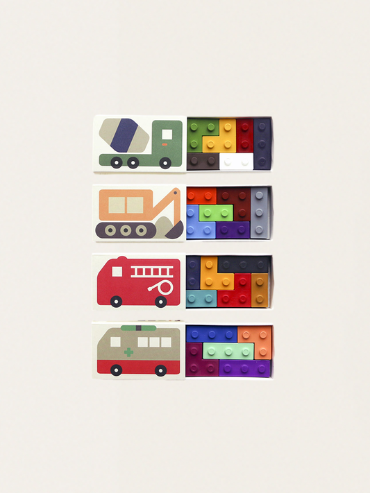 Zestaw nietoksycznych kredek - 23 kolory - auta