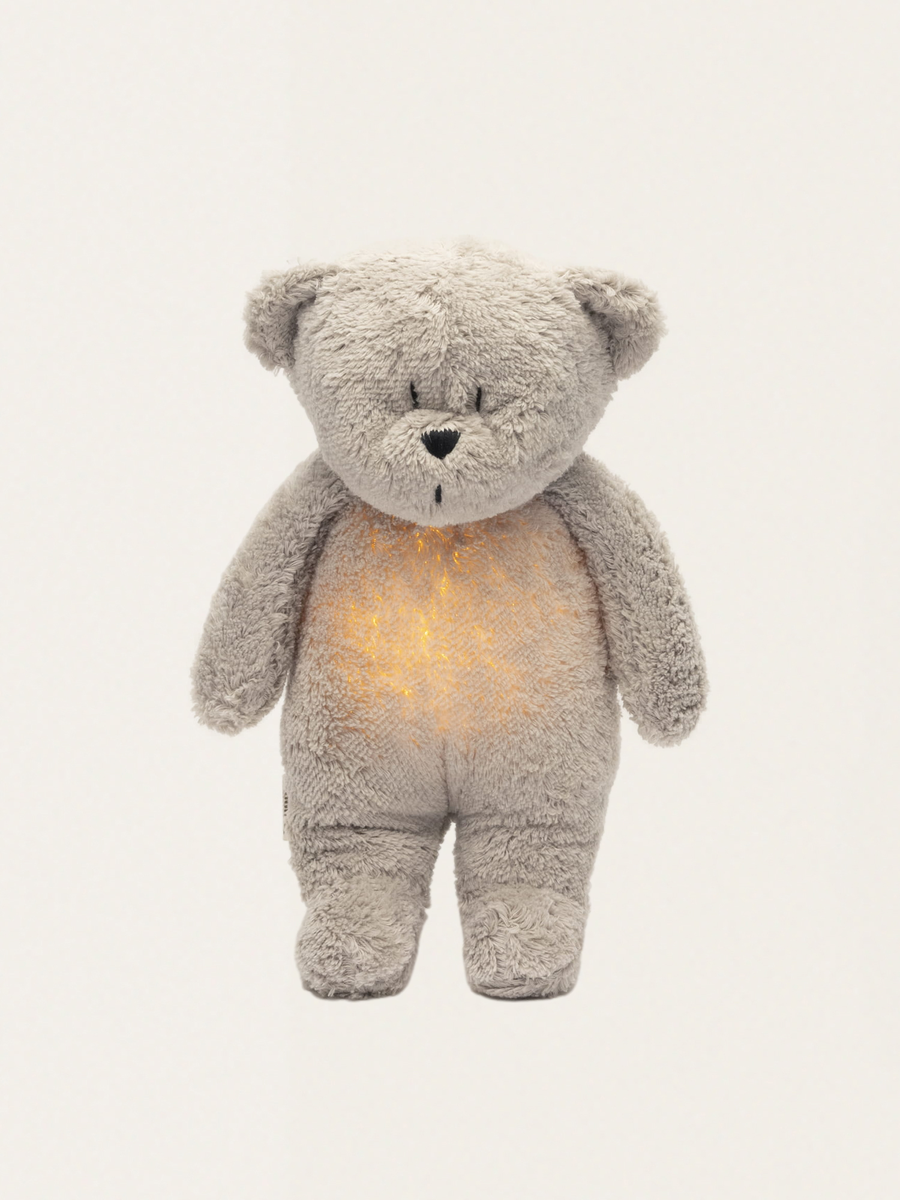 Szumiący miś Moonie Organic 2.0 z lampką nocną