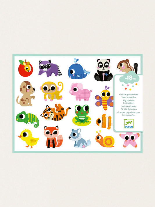 Zestaw 100 naklejek dla najmłodszych Małe Zwierzątka