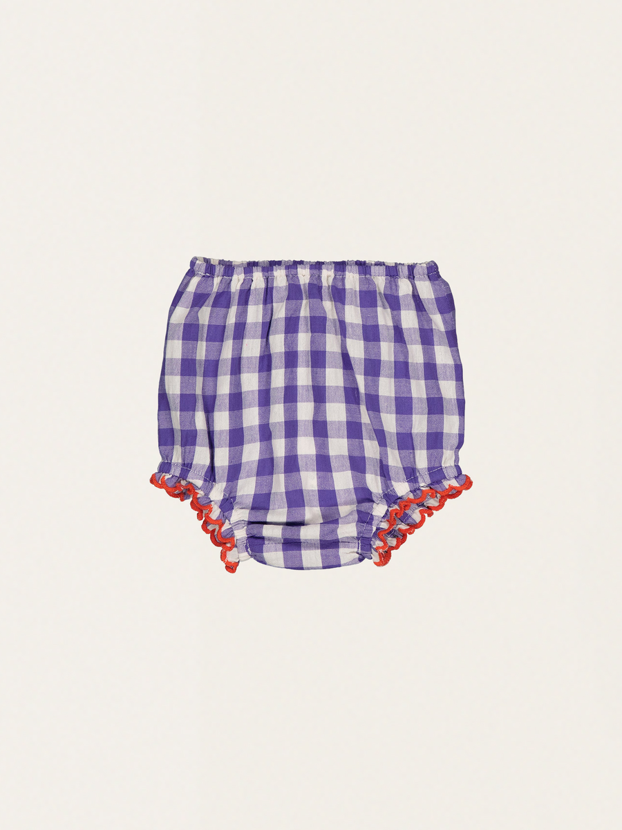 Bawełniane bloomersy Purple Gingham