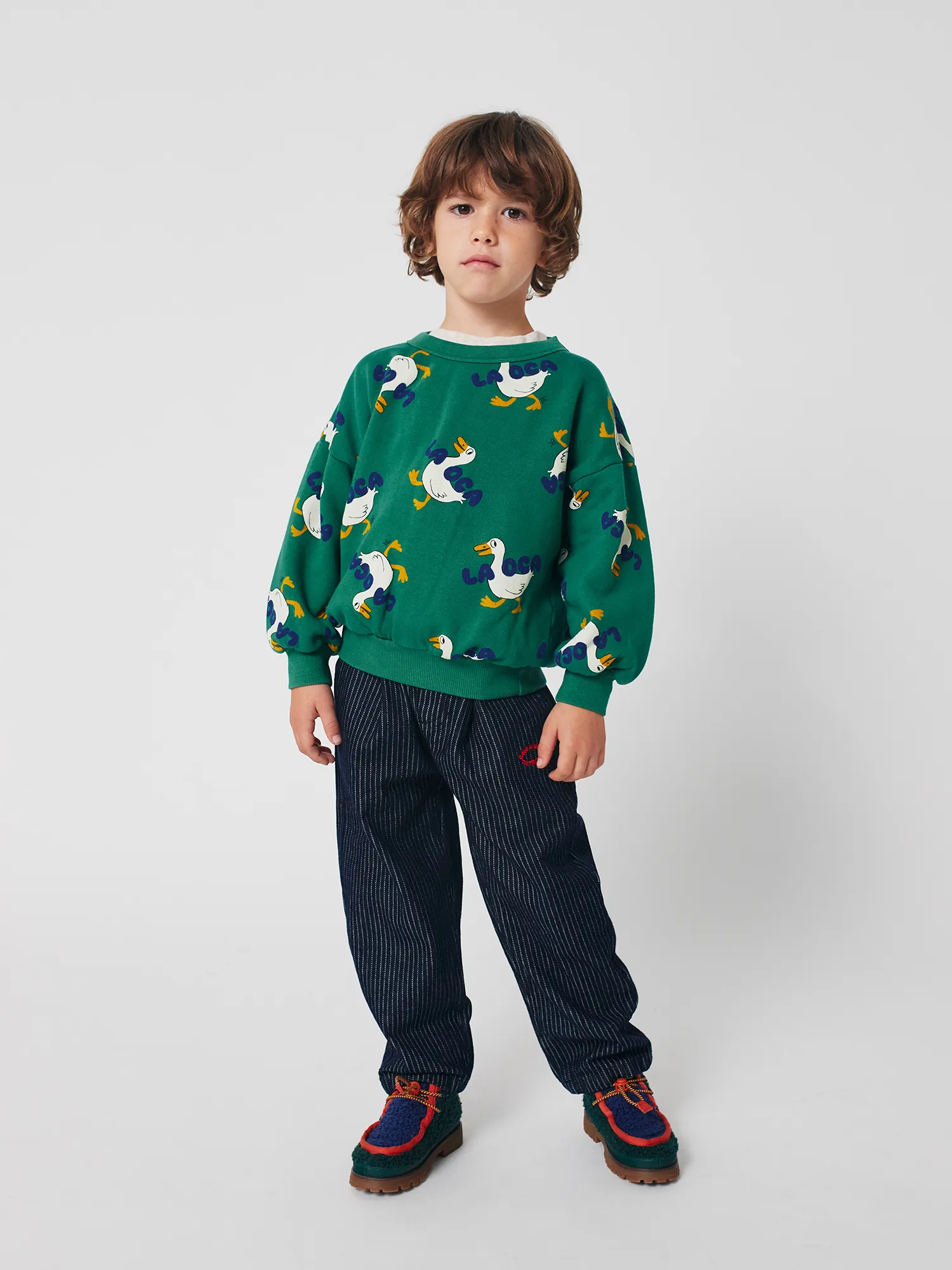 Kleinkind-Jungen Outfit Set - Dino Pullover & Gestreifte Hose Für Herbst & Winter