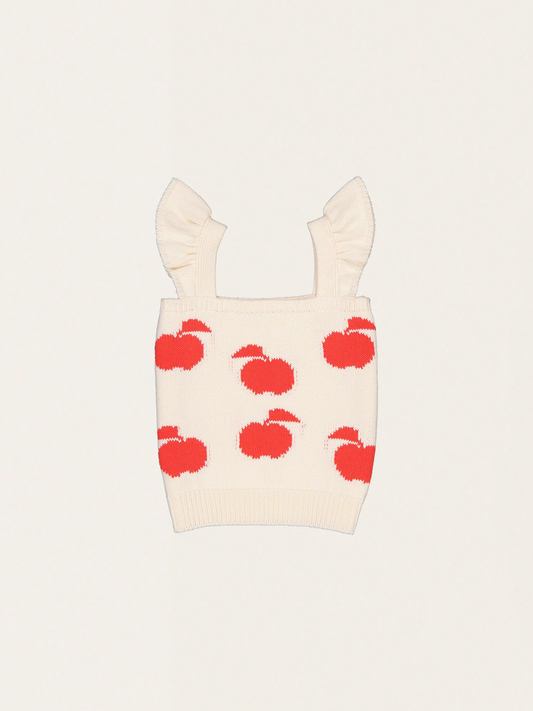 Dziergany top na ramiączkach Miranda Latte Peach