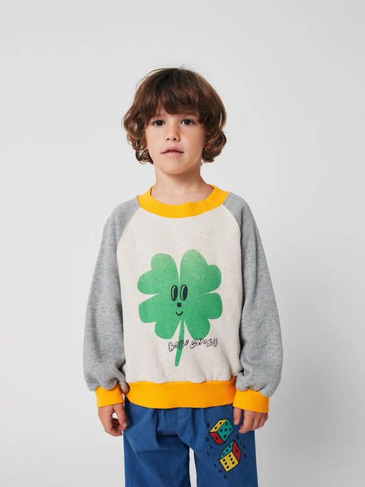 Bawełniana bluza z raglanowym rękawem Kids Lucky Clover