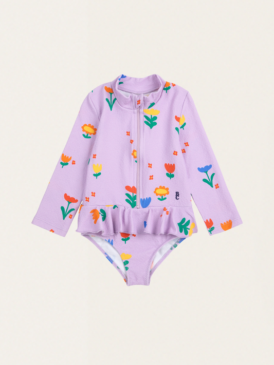 Strój kąpielowy UV z długim rękawem Baby Garden Party all over