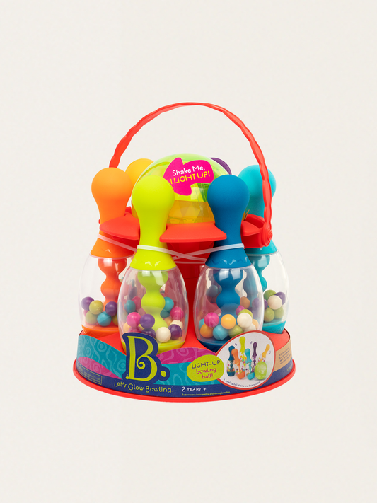 Zestaw do gry w kręgle ze świecącą kulą