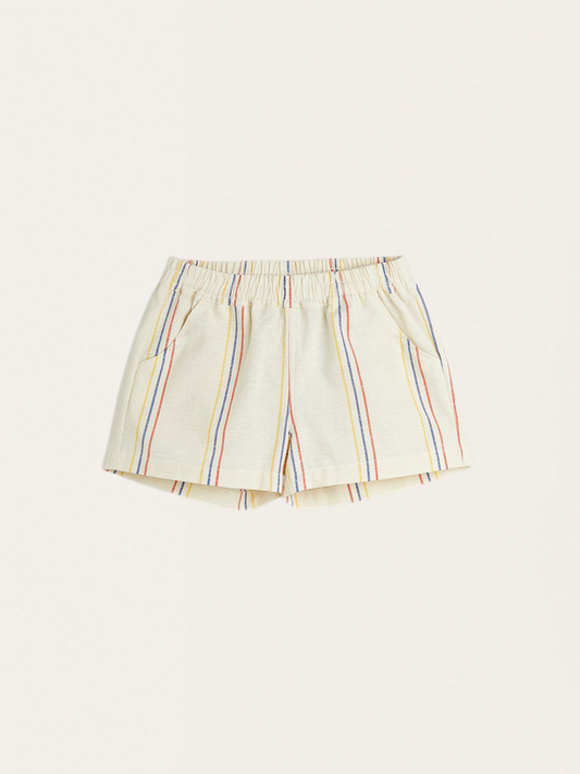 Lniane krótkie spodenki