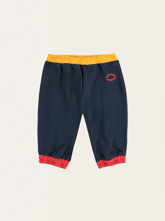 Bawełniane spodnie joggersy Baby Bobo Choses Color Block
