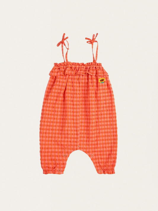 Bawełniany kombinezon na ramiączkach Baby Vichy