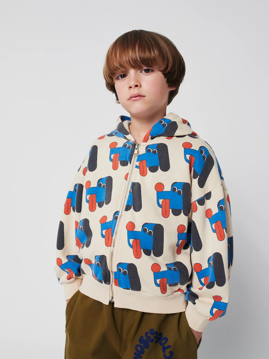 Bawełniana bluza rozpinana Kids Doggy Mate all over