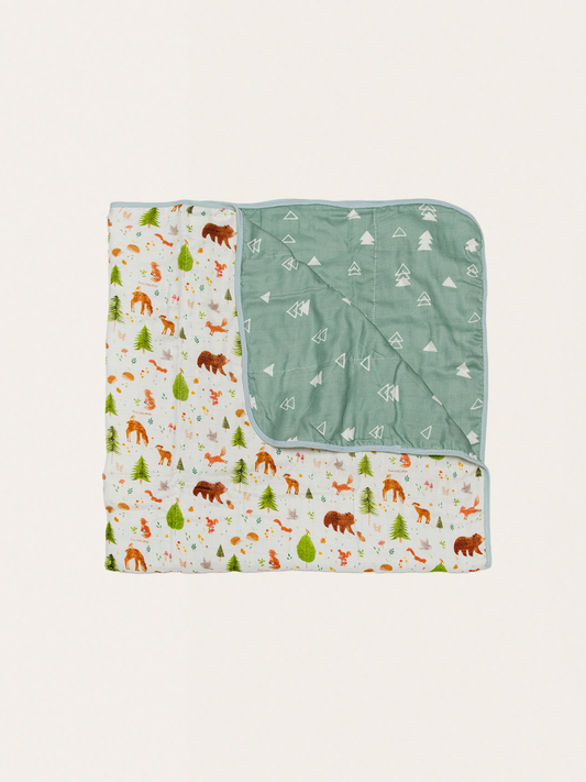 Muślinowa kołderka 120 x 120 cm forest friends