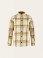 Koszula flanelowa oversize Singi Chalk white - Dune beige