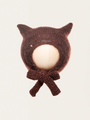 Bonetka z wełną alpaki Kitty Plum in chocolate
