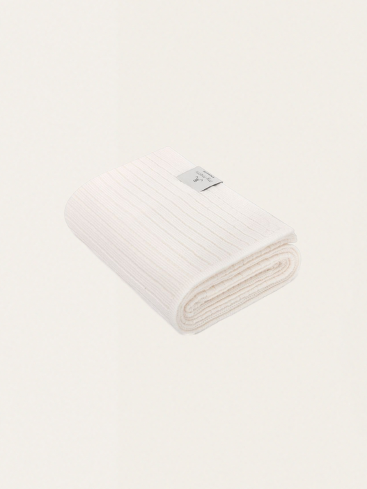 Kocyk prążkowany z wełny merino My Memi - premium collection
