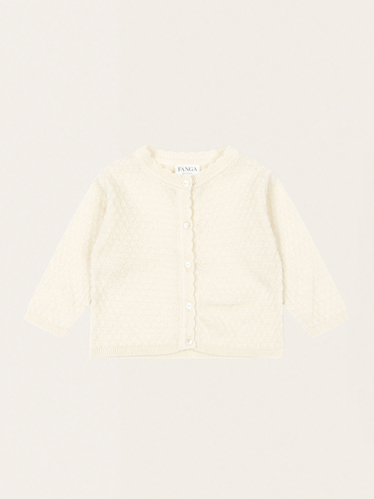 Bawełniany kardigan z dzianiny pointelle Venti