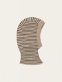 Kominiarka z wełny merino Louli Balaclava STRIPE BLUIE
