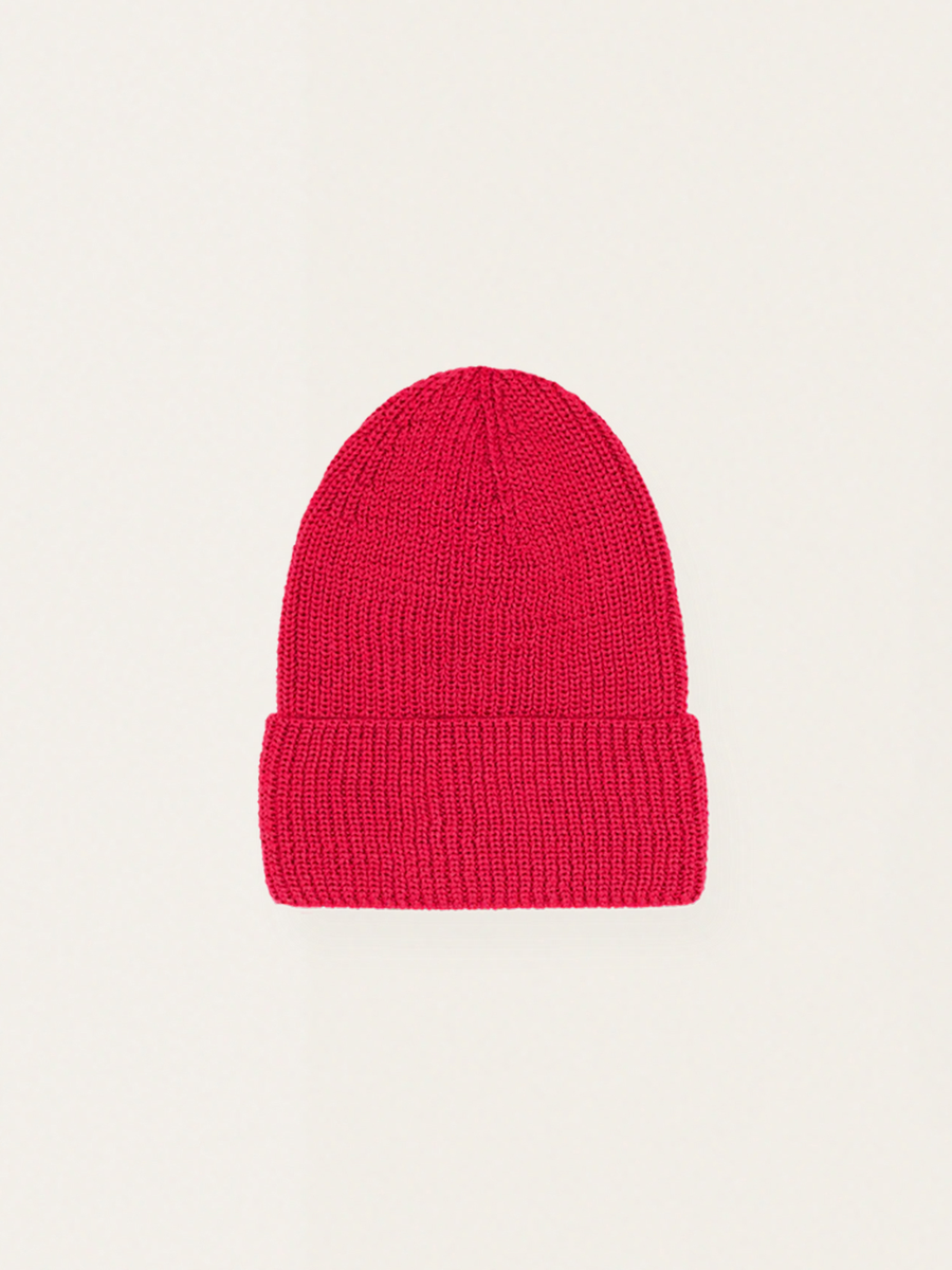 Całoroczna czapka z wełny merino Beanie Everyday Raspberry Pink