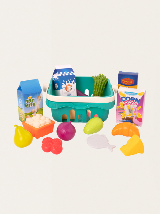 Koszyk na zakupy z artykułami spożywczymi