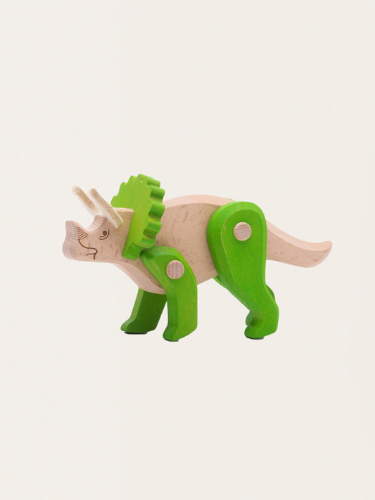 Drewniany dinozaur Triceratops