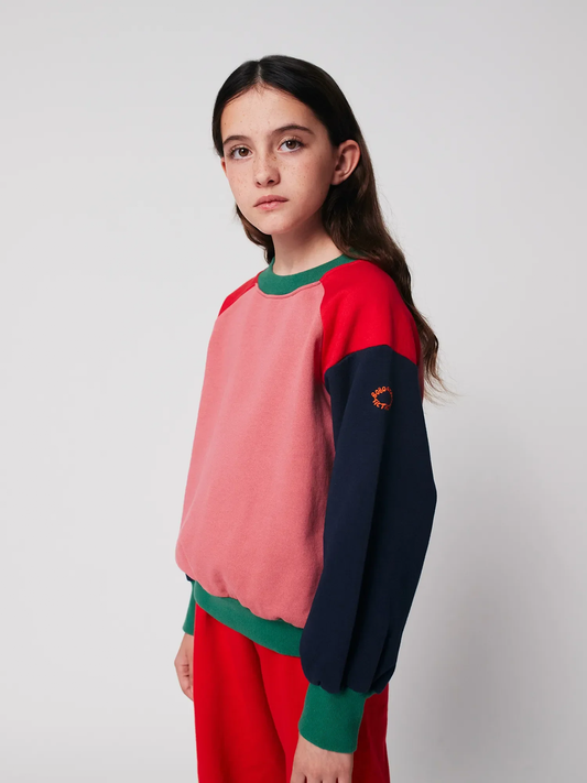Bawełniana bluza Kids color block Tic Tac Toe