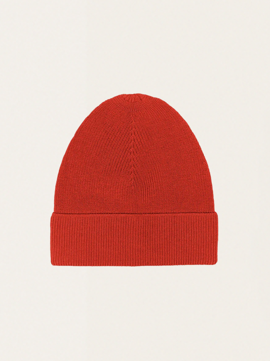 Czapka typu beanie z wełny merino 'Fine' Tomato