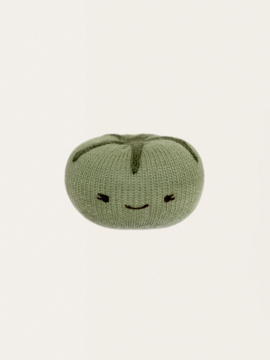Grzechotka z wełny alpaki Tomato Green