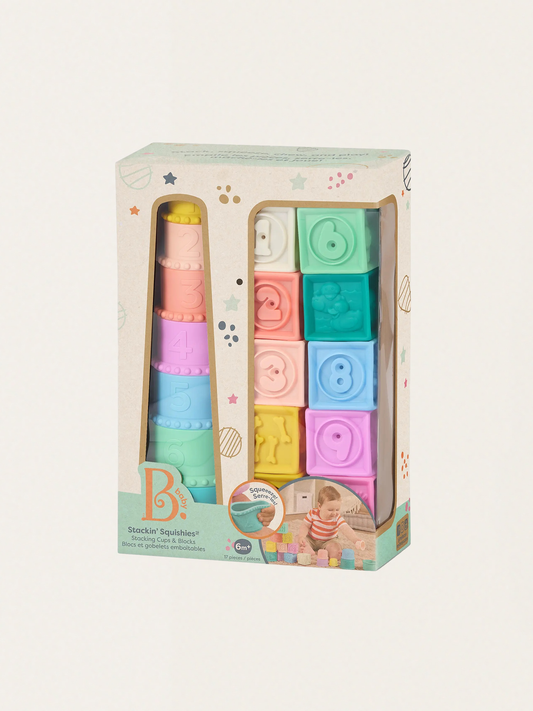 Stackin’ Squishies – miękkie kubeczki i klocki sensoryczne 2w1