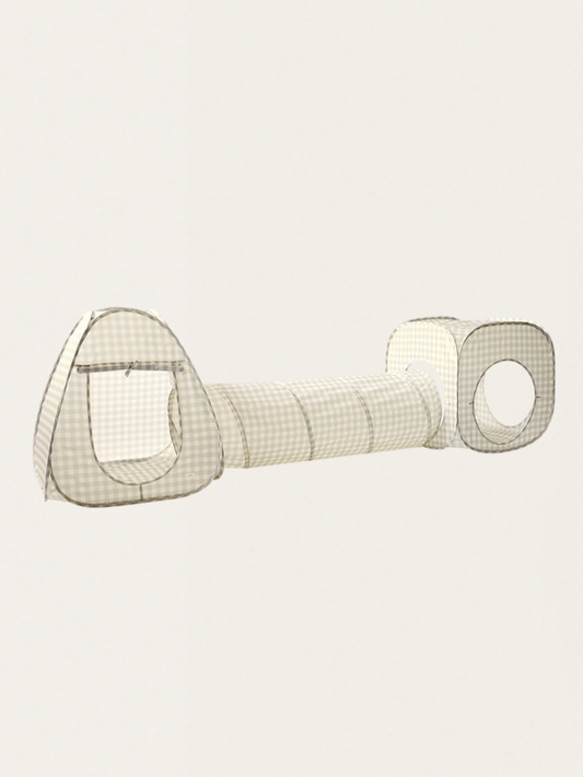 Zestaw namiotów z tunelem 3w1 Gingham Beige