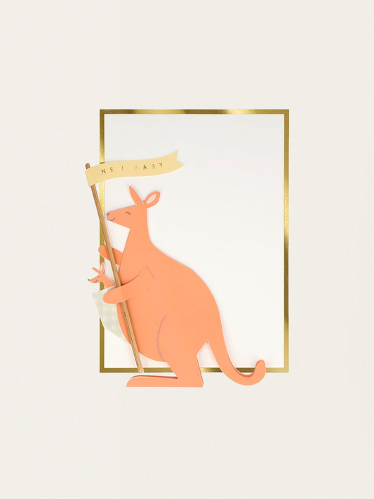 Kartka okolicznościowa 3D - Narodziny - Kangur