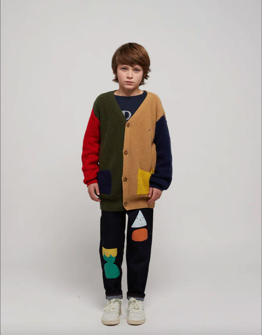 Rozpinany kardigan Kids - Color Block