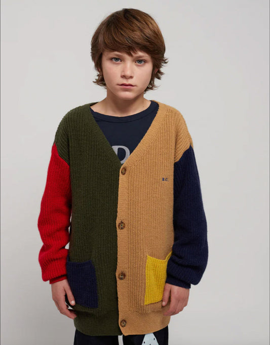 Rozpinany kardigan Kids - Color Block