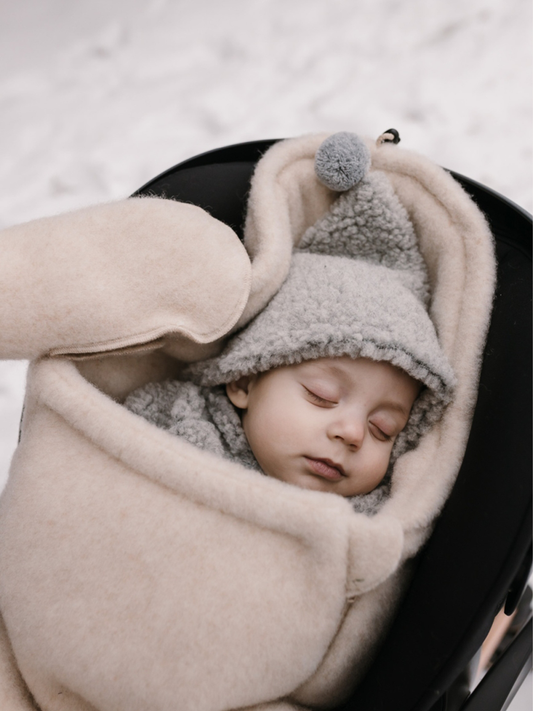 Ciepły śpiworek z wełny premium Sierra 0-18M