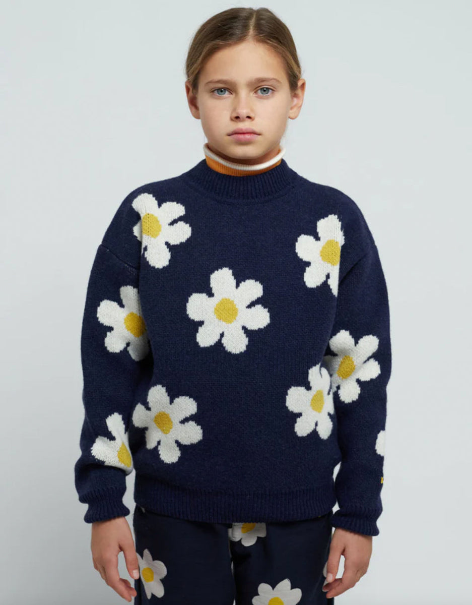 Wełniany sweter Kids - BIG FLOWER