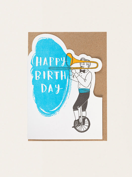 Kartka okolicznościowa z kopertą Happy Birthday Trombone