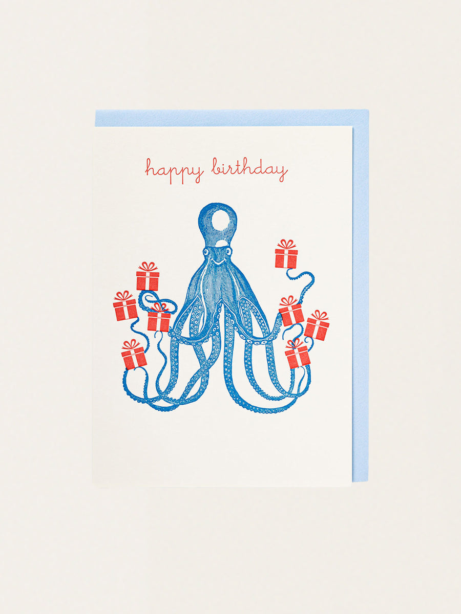 Kartka okolicznościowa z kopertą Octopus Birthday
