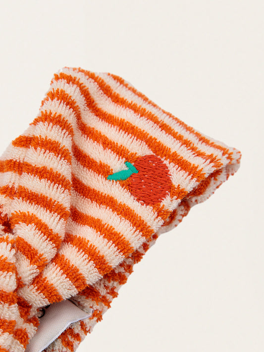 Opaska z miękkiej tkaniny frotte Baby Orange Stripes