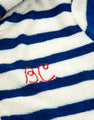 Bluza z kapturem z miękkiej frotte Baby - Blue Stripes