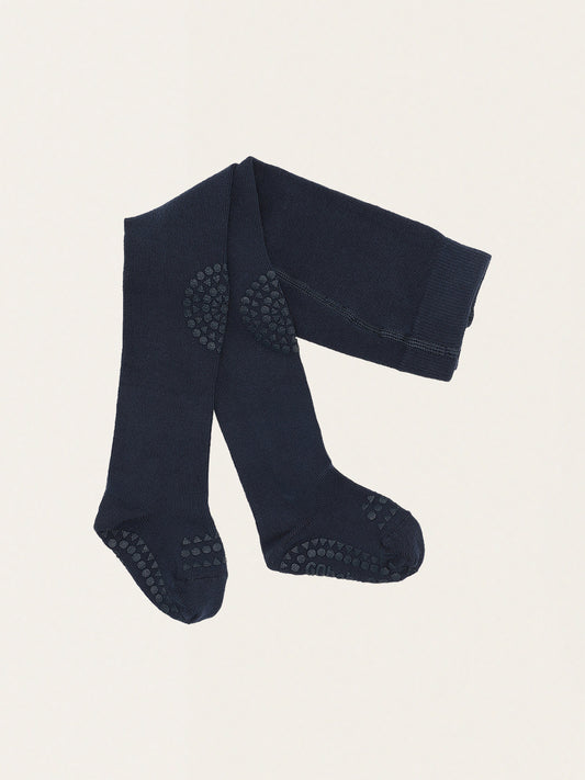 Antypoślizgowe rajstopy do nauki raczkowania i chodzenia petroleum blue