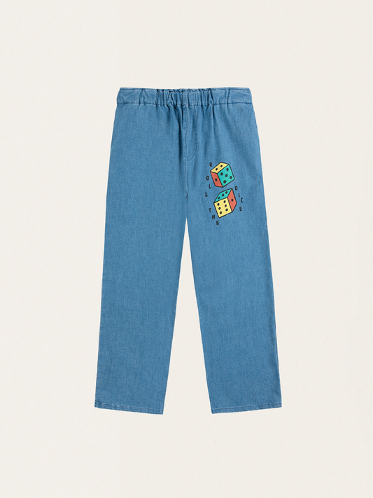 Denimowe cienkie spodnie Kids Roll the Dice