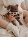 Ekologiczna przytulanka z alpaki Bunny dark mocha jaquard sweater
