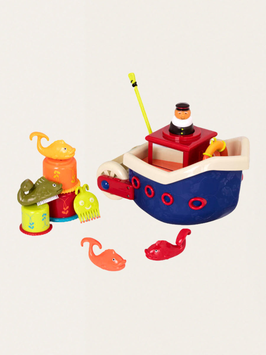 Zabawkowy statek z akcesoriami do kąpieli