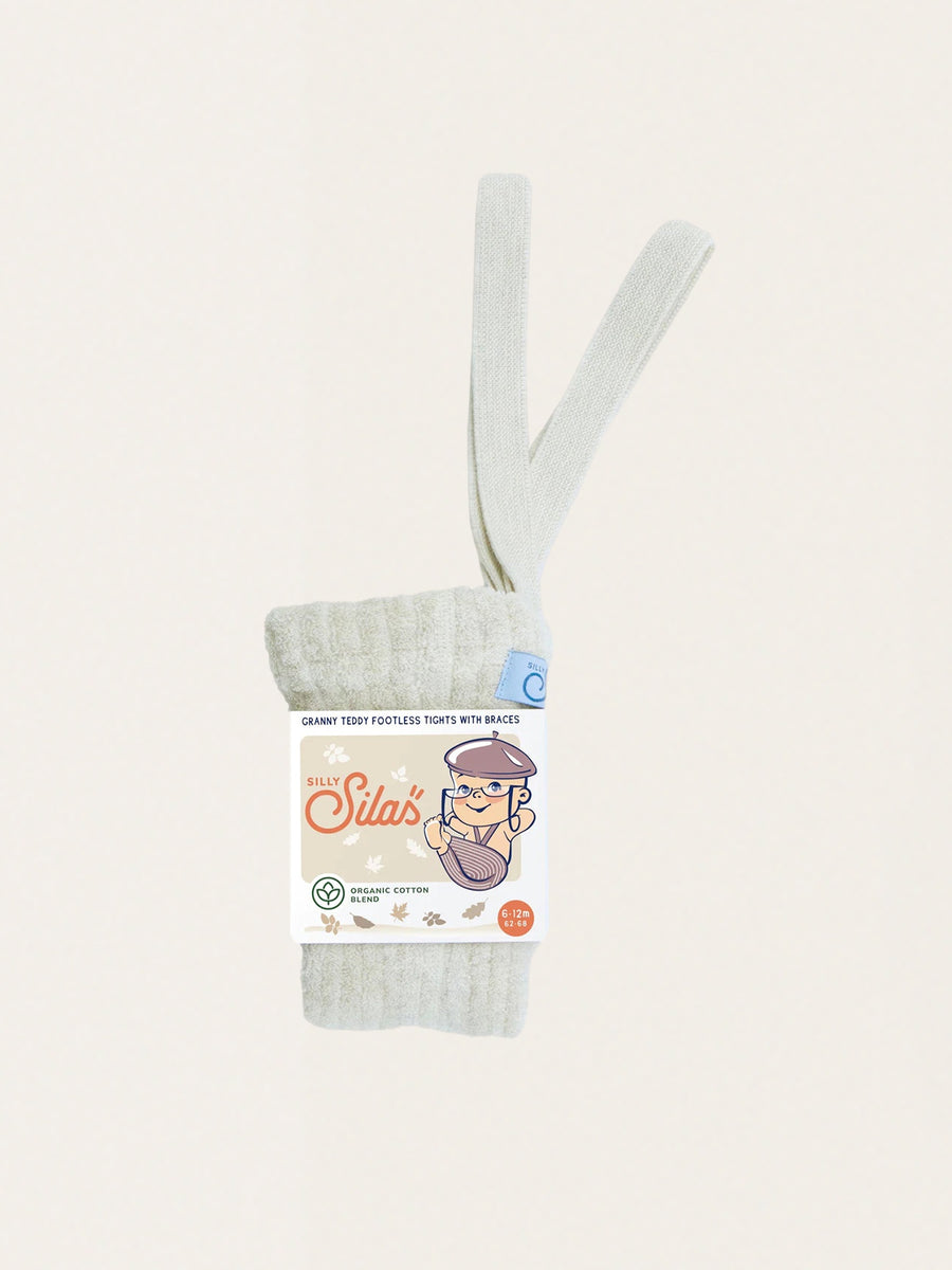 Prążkowane legginsy na szelkach Granny Teddy