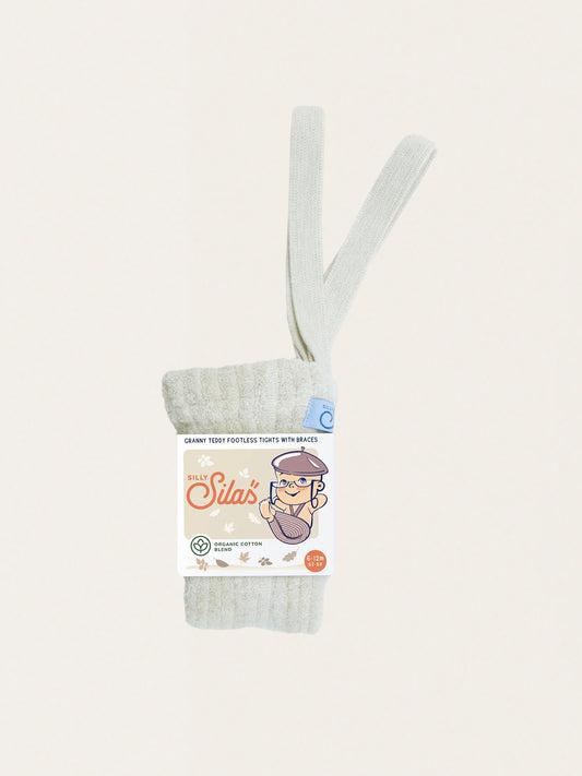 Prążkowane legginsy na szelkach Granny Teddy